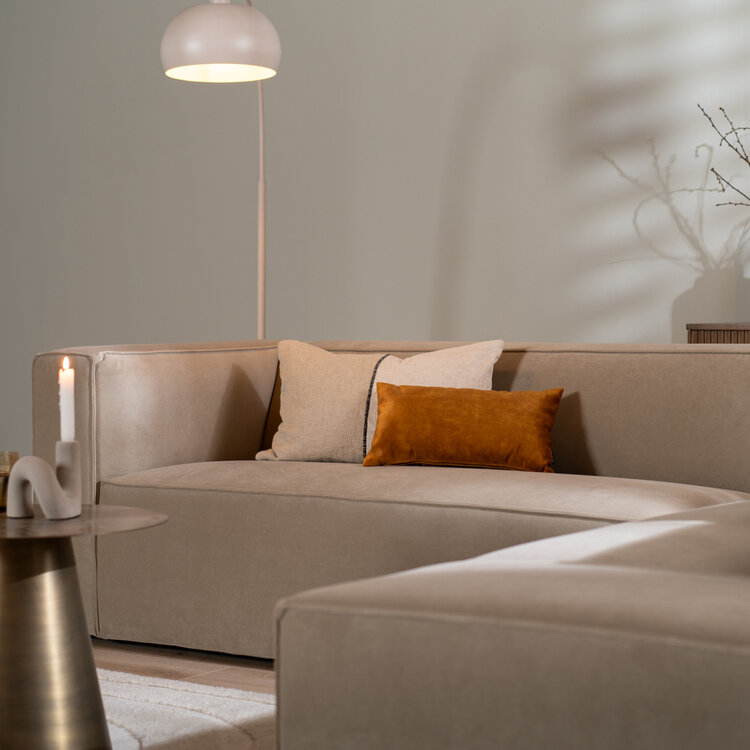 Ecksofa Memphis Samt beige rechts