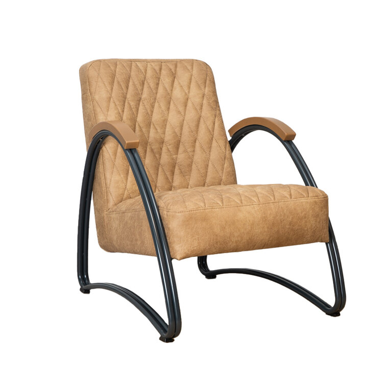 Ledersessel Ivy Industrial Design beige