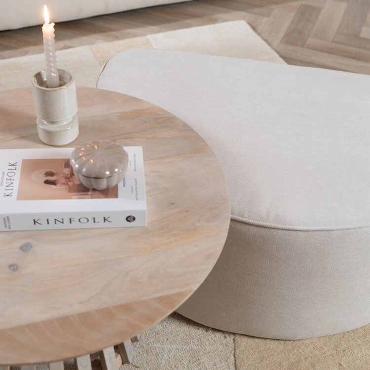 Hocker Neso halbrund beige