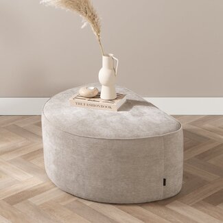 Hocker Neso halbrund taupe