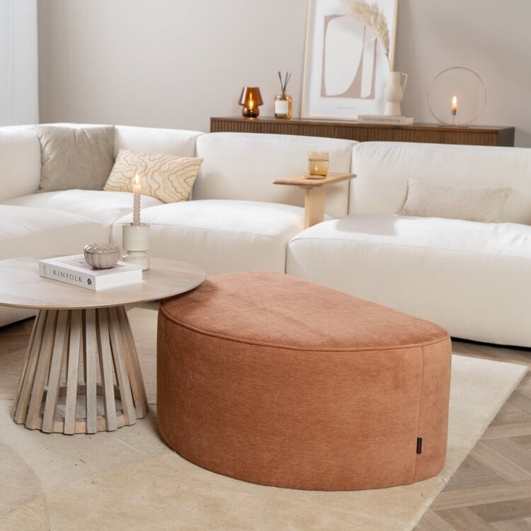 Hocker Neso halbrund terrakotta