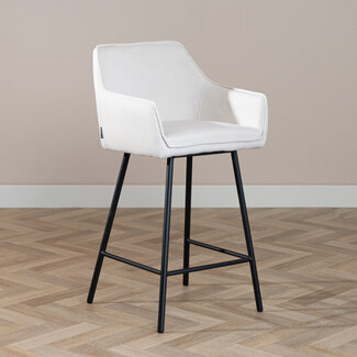 Barhocker Andor off white recycelter Stoff 65 - 78 cm