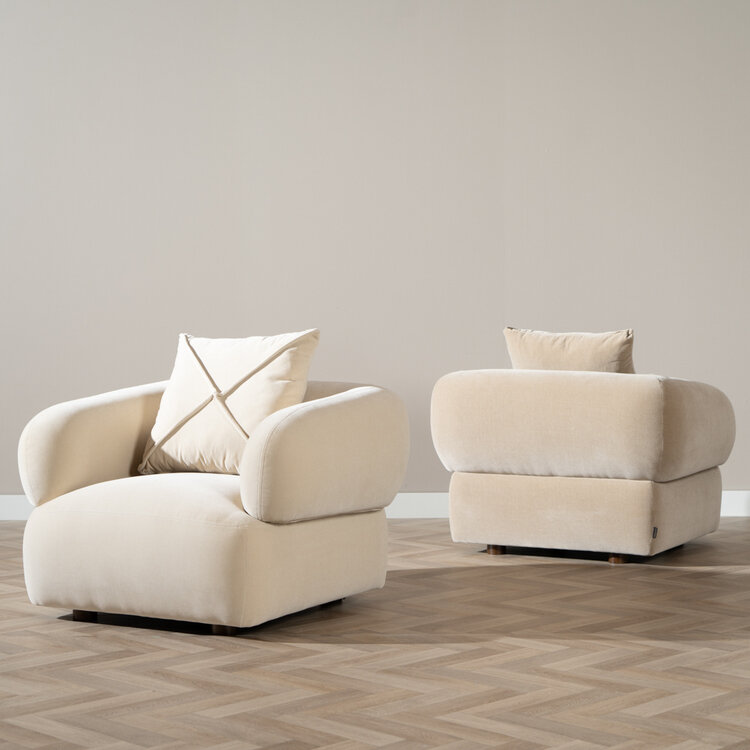 Sessel Palermo Samt beige