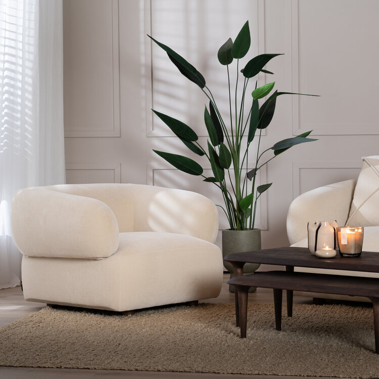 Sessel Palermo Samt beige