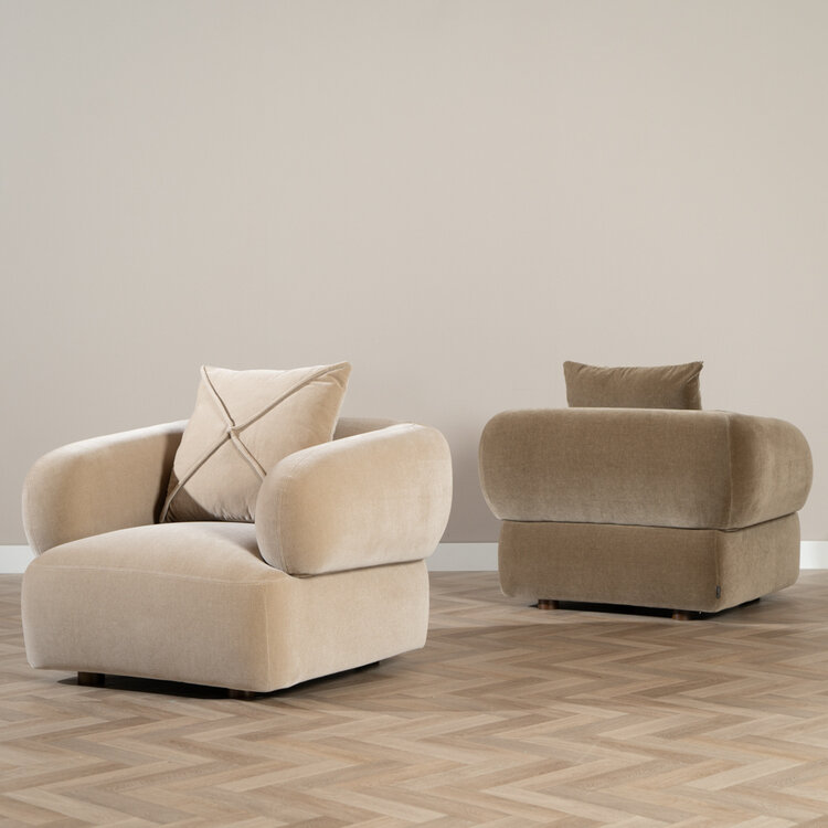 Sessel Palermo Samt taupe