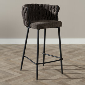 Barhocker River Chenille braun