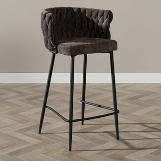 Barhocker River Chenille braun