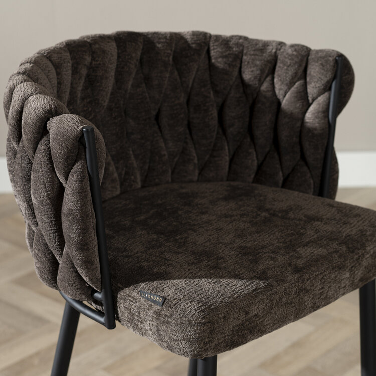 Barhocker River Chenille braun