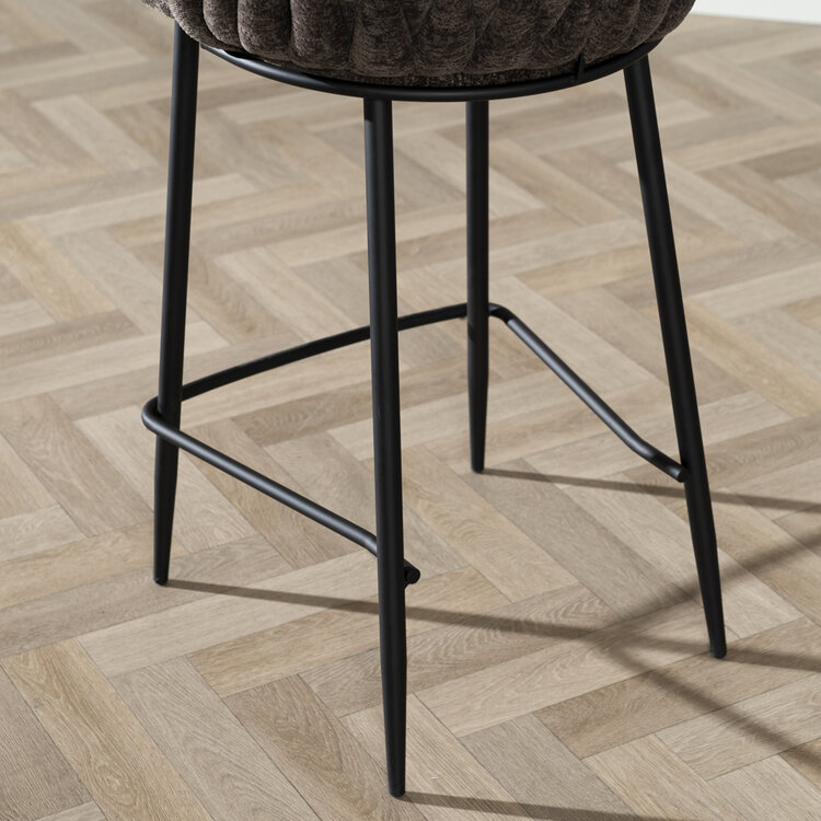 Barhocker River Chenille braun