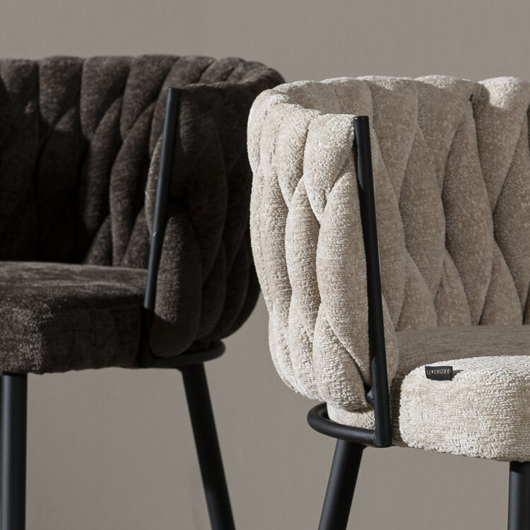 Barhocker River Chenille braun