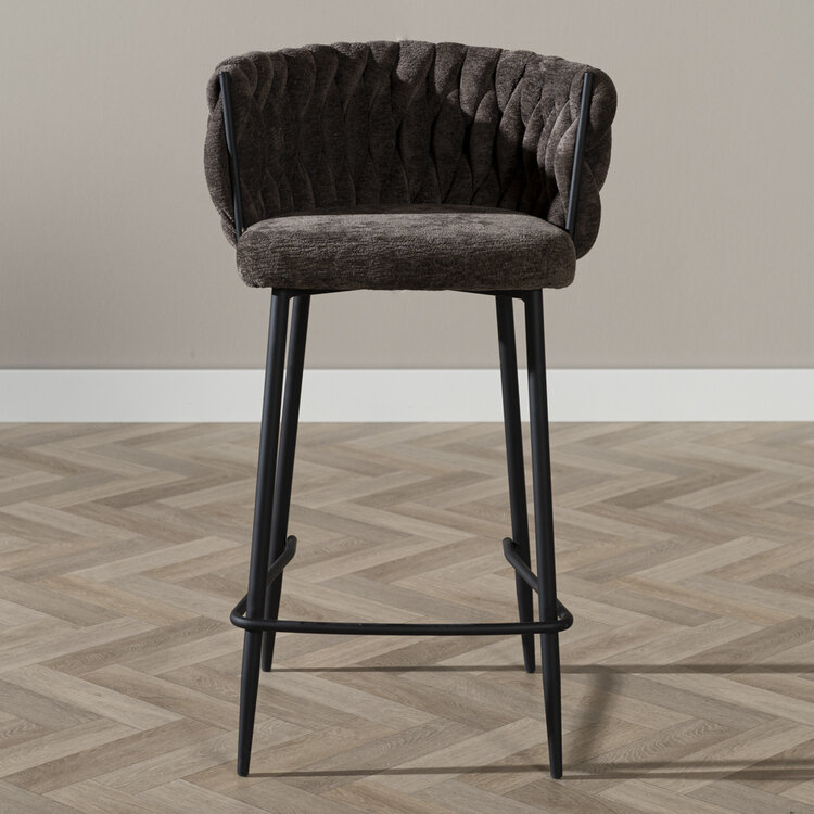 Barhocker River Chenille braun