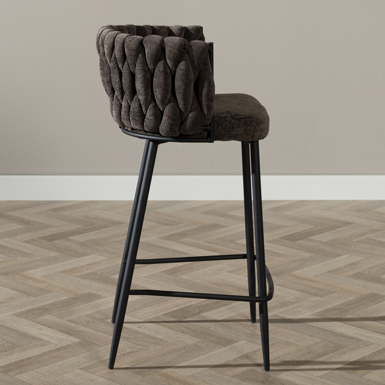 Barhocker River Chenille braun