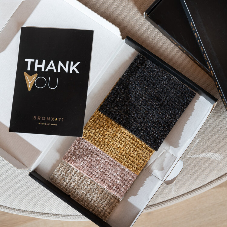 Chenille Stoffmuster-Set Enjoy me