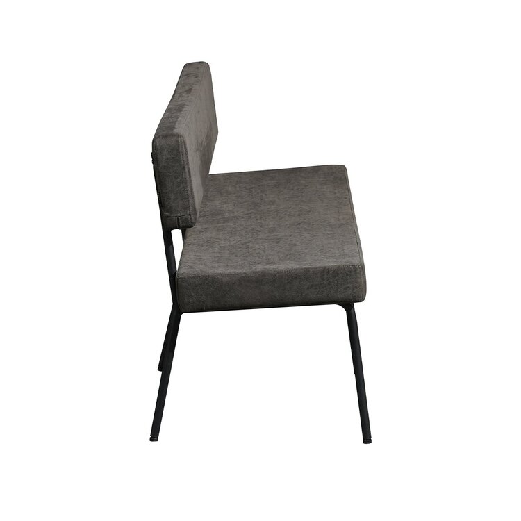 Esszimmerbank Leder Espen anthrazit 190 cm