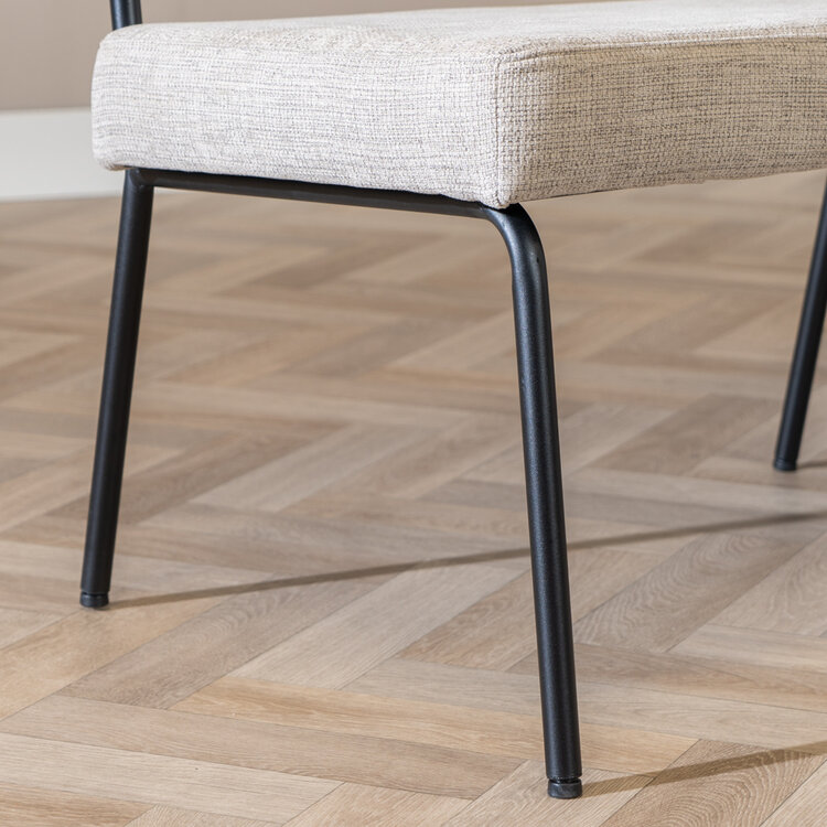 Esszimmerbank recycelter Stoff Espen taupe 190 cm