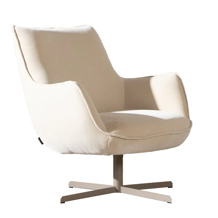 Sessel Stella Samt drehbar beige