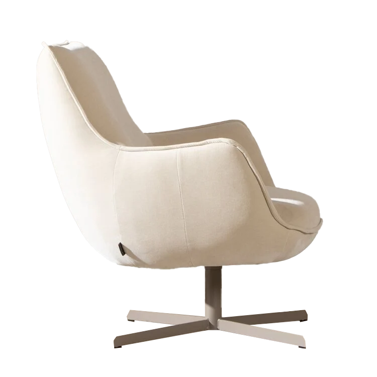 Sessel Stella Samt drehbar beige