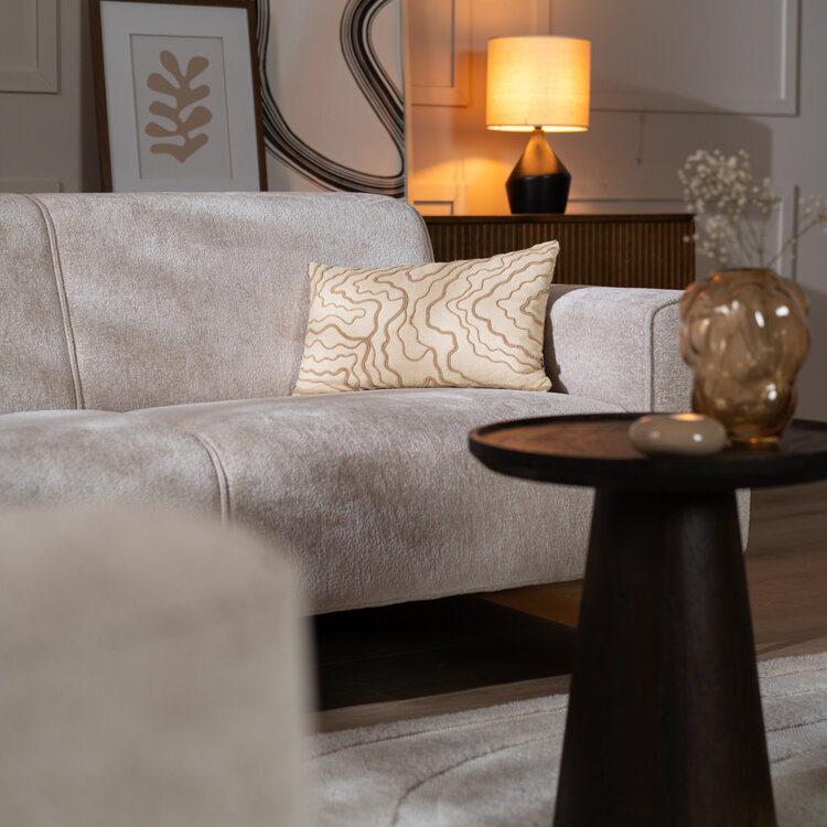 Ecksofa Vegas Chenille weiß/beige links/rechts