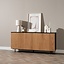 Sideboard Haley schwarz / Eiche hell 160x45x74 cm