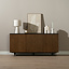 Sideboard Haley schwarz / Eiche dunkel 160x45x74 cm