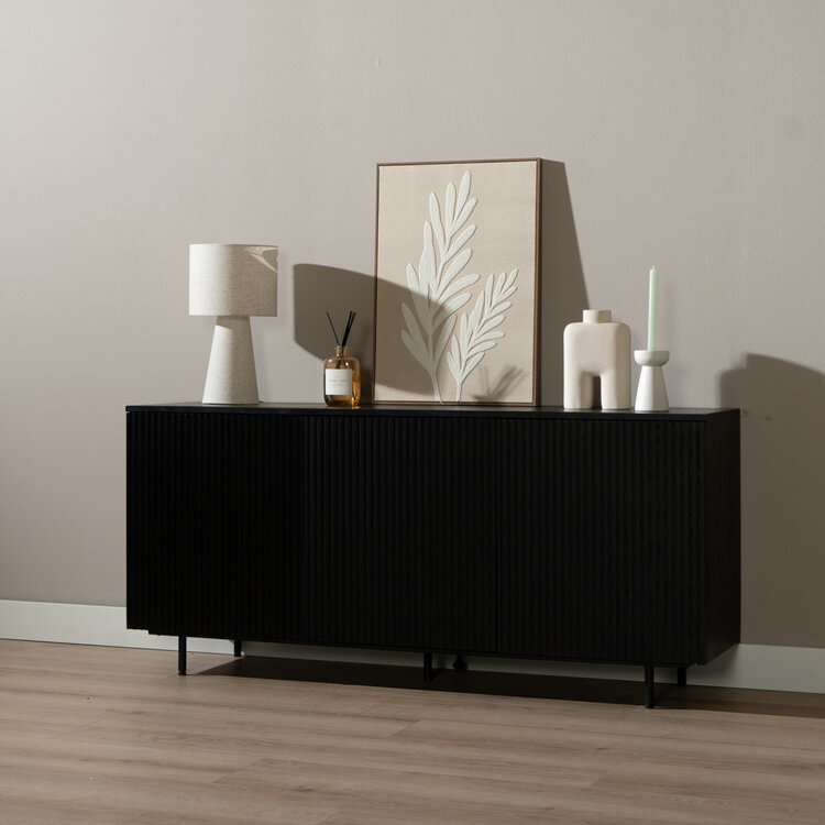 Sideboard Haley schwarz 160x45x74 cm