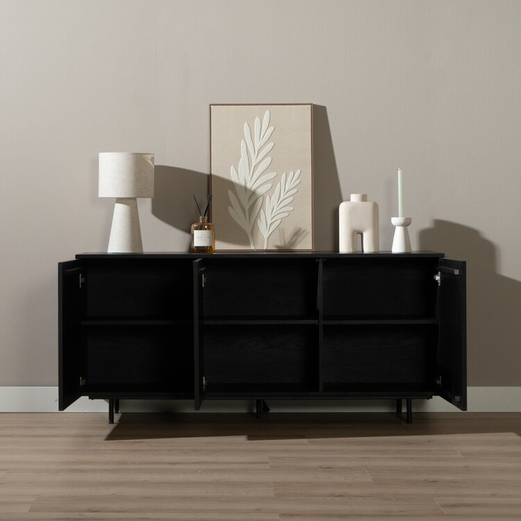 Sideboard Haley schwarz 160x45x74 cm