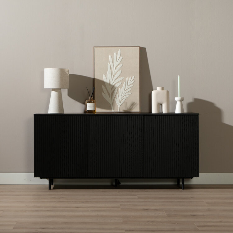 Sideboard Haley schwarz 160x45x74 cm