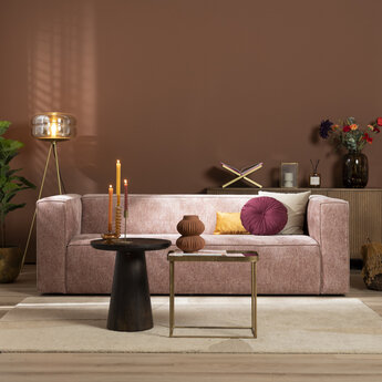 Chenille Sofa Memphis 3-Sitzer pink