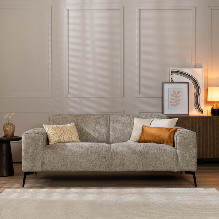 Chenille Sofa Vegas 2,5-Sitzer taupe