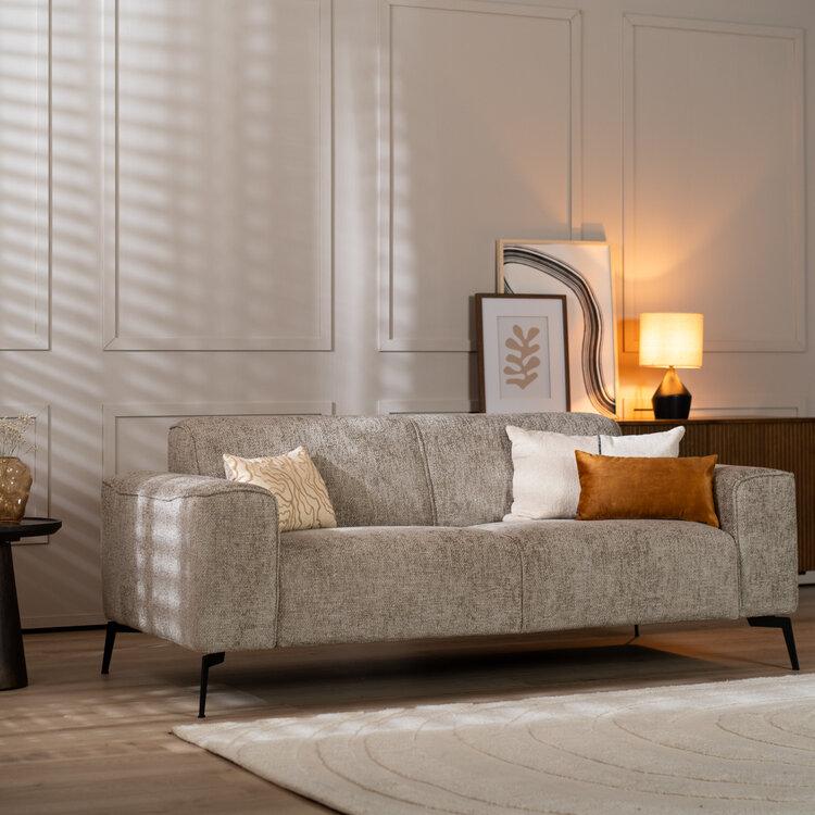 Chenille Sofa Vegas 2,5-Sitzer taupe