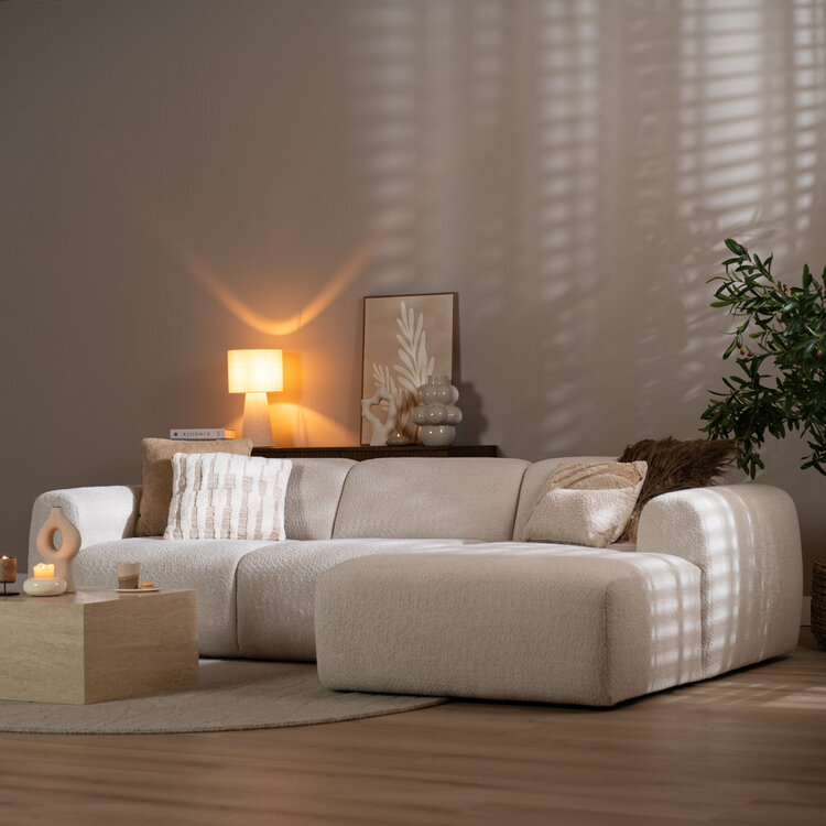 Ecksofa Maine Bouclé off white rechts