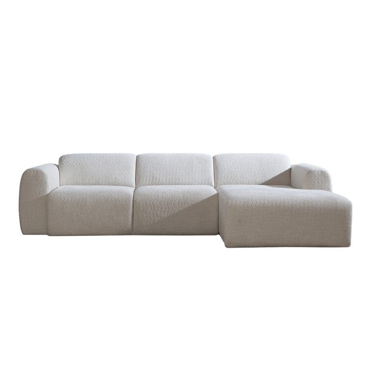 Ecksofa Maine Bouclé off white rechts