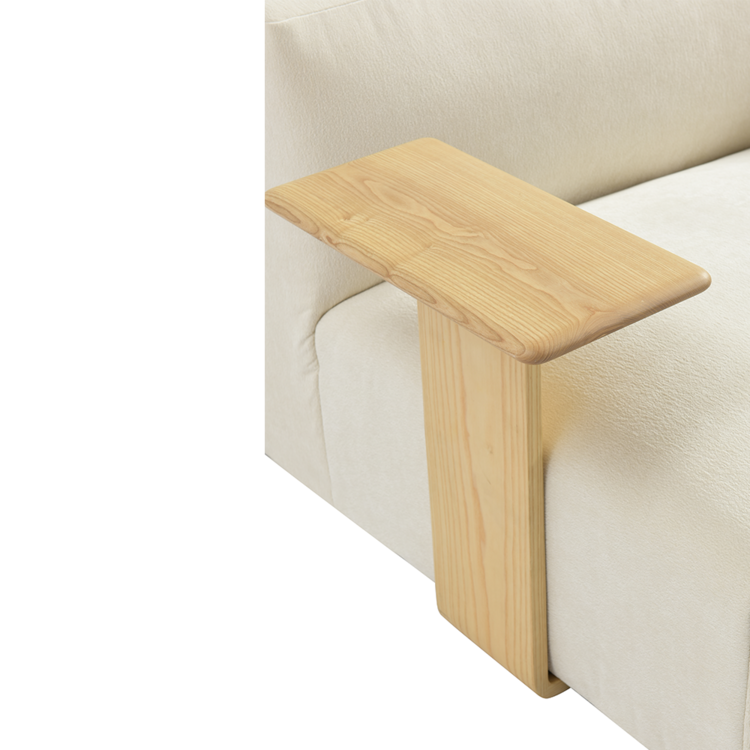 Ecksofa 6-Sitzer Karla Chenille off white