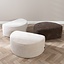 Hocker Lune halbrund Chenille beige