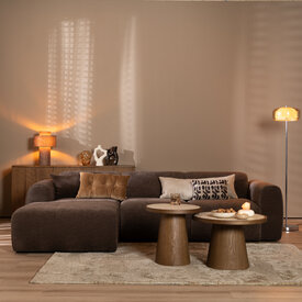 Ecksofa Maine Chenille braun links