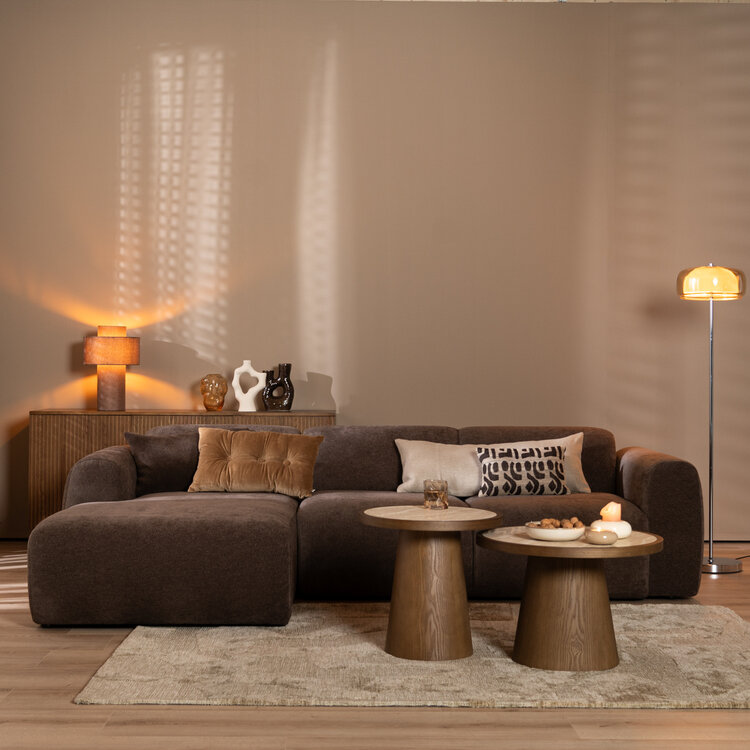 Ecksofa Maine Chenille braun links