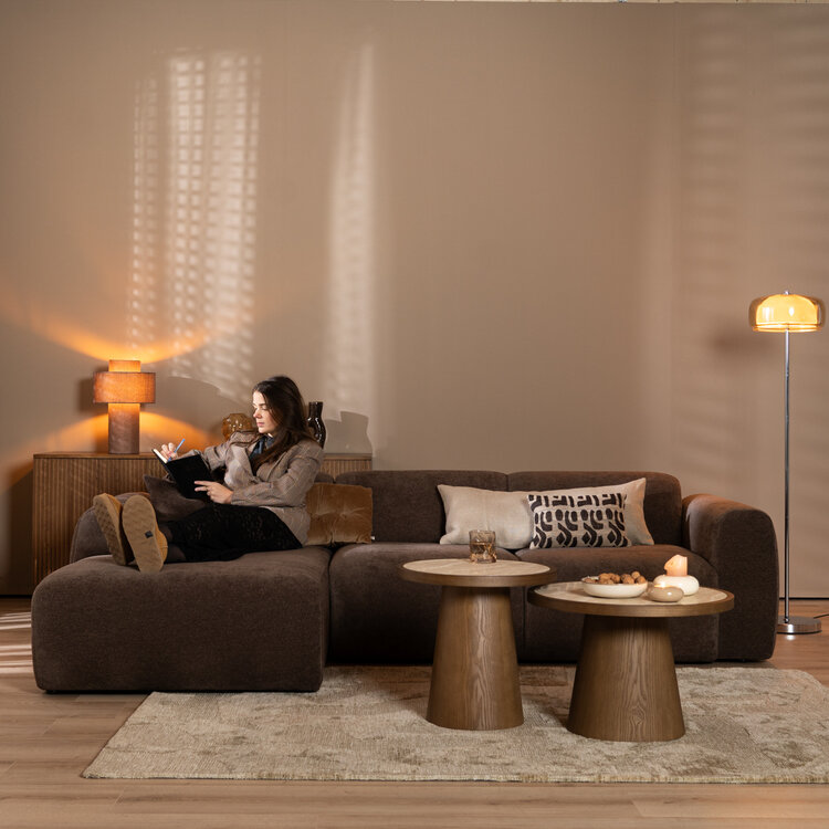 Ecksofa Maine Chenille braun links