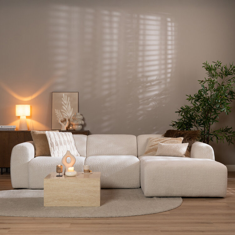 Ecksofa Maine Bouclé off white rechts