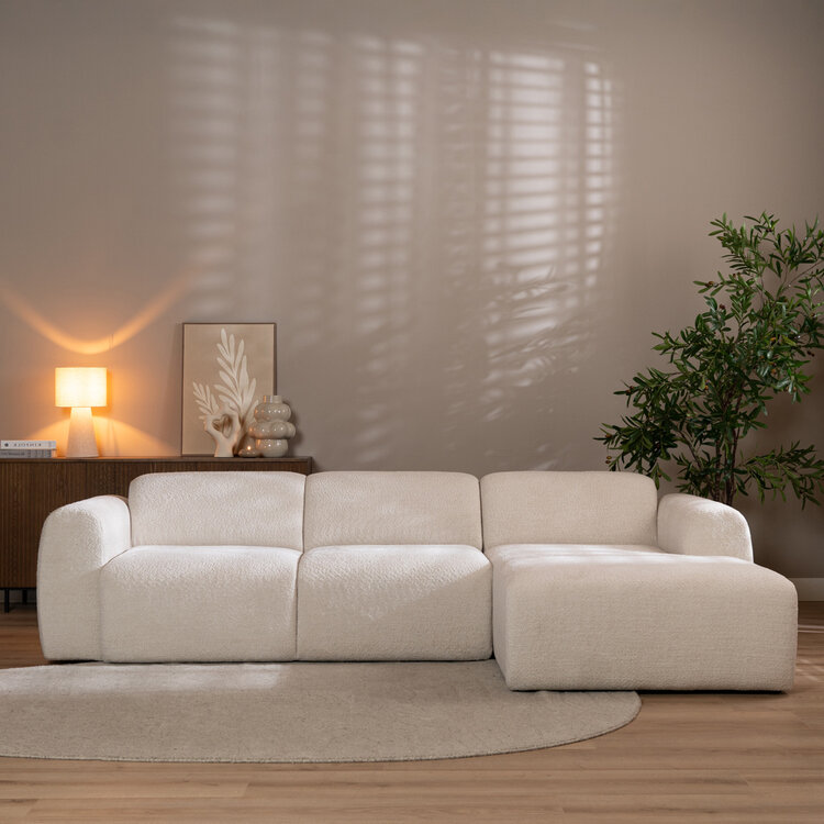 Ecksofa Maine Bouclé off white rechts