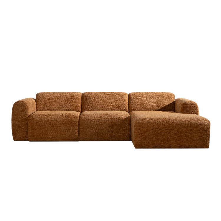 Ecksofa Maine Bouclé terrakotta rechts