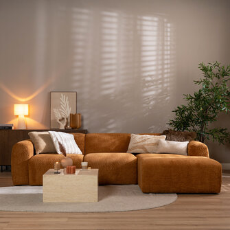 Ecksofa Maine Bouclé terrakotta rechts