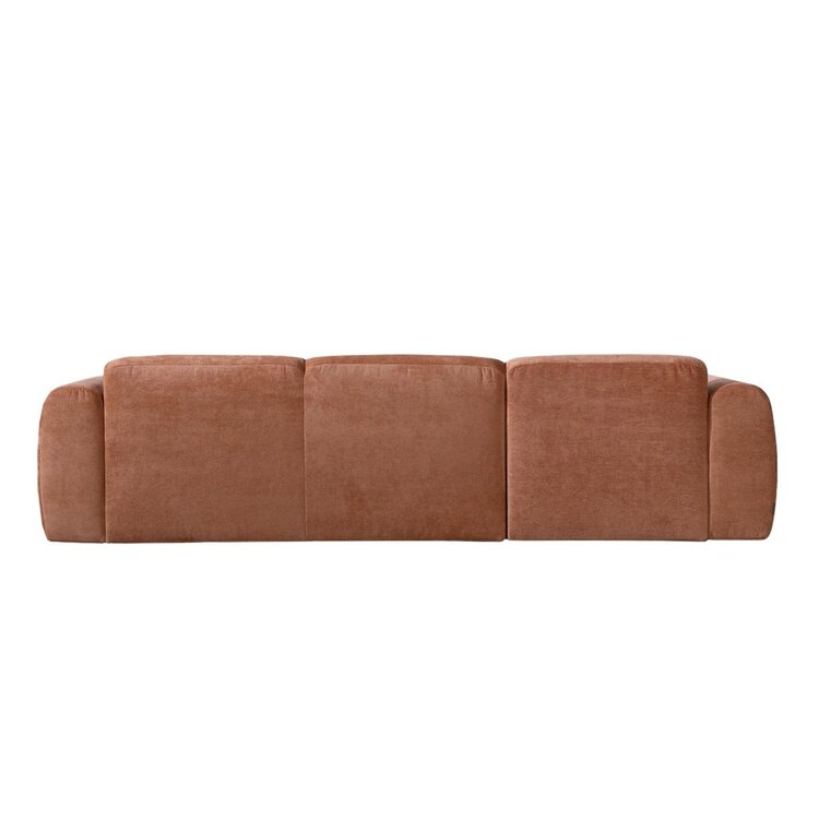 Ecksofa Maine Stoff terrakotta links