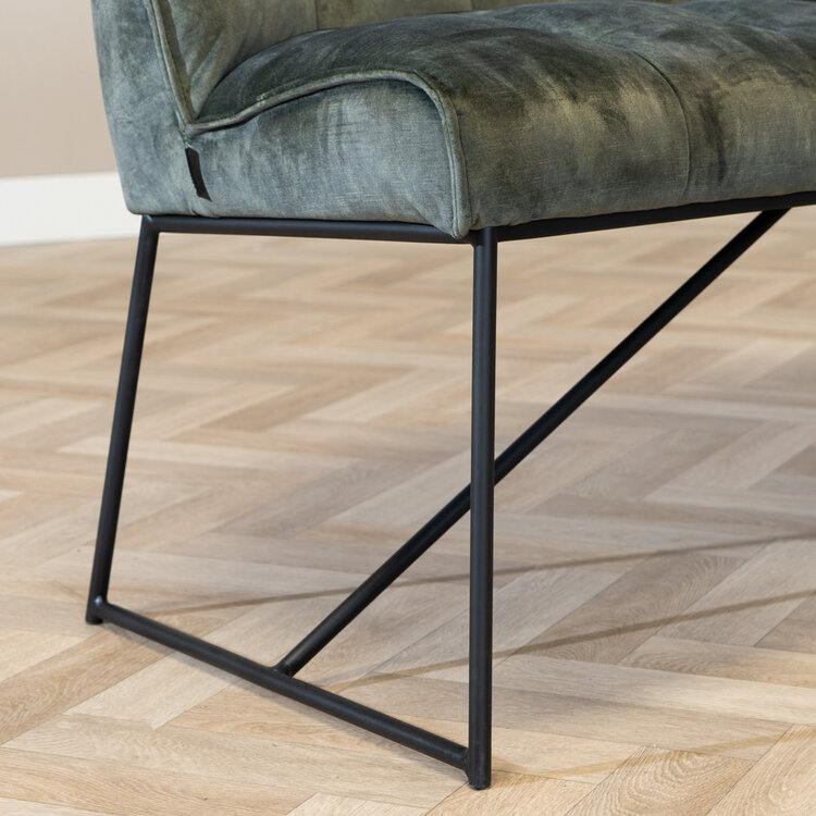 Esszimmerbank Samt Janna grün 155 cm