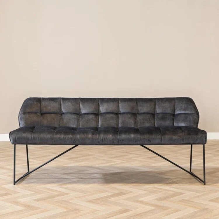 Esszimmerbank Samt Janna anthrazit 220 cm