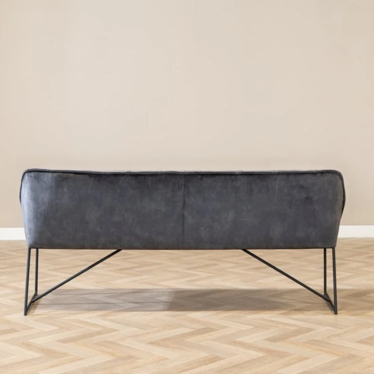 Esszimmerbank Samt Janna anthrazit 220 cm