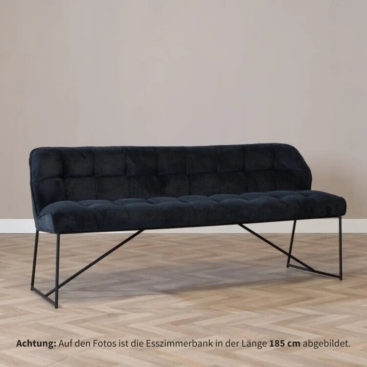 Esszimmerbank Stoff Jelle schwarz 155 cm