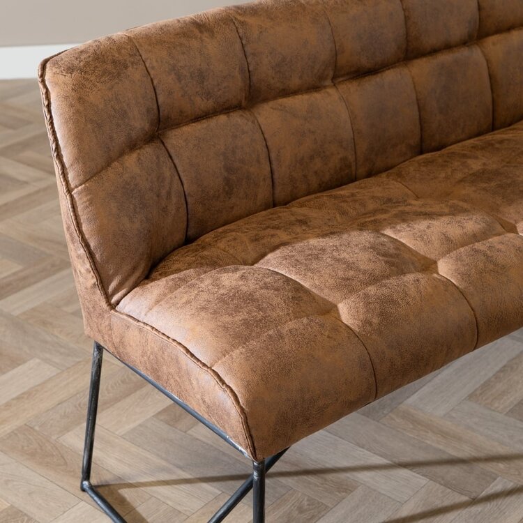 Esszimmerbank Mikrofaser Abel cognac 155 cm