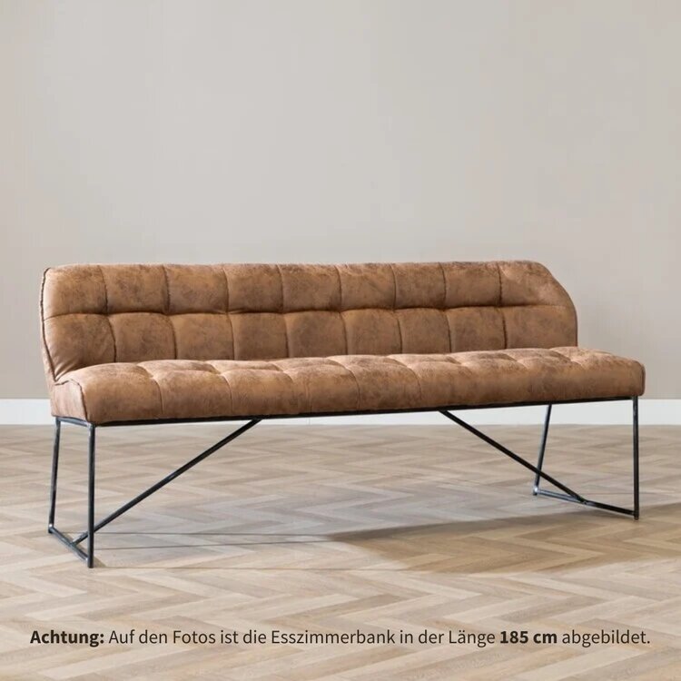 Esszimmerbank Mikrofaser Abel cognac 155 cm