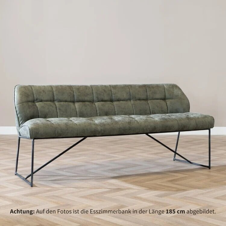 Esszimmerbank Mikrofaser Abel grün 155 cm