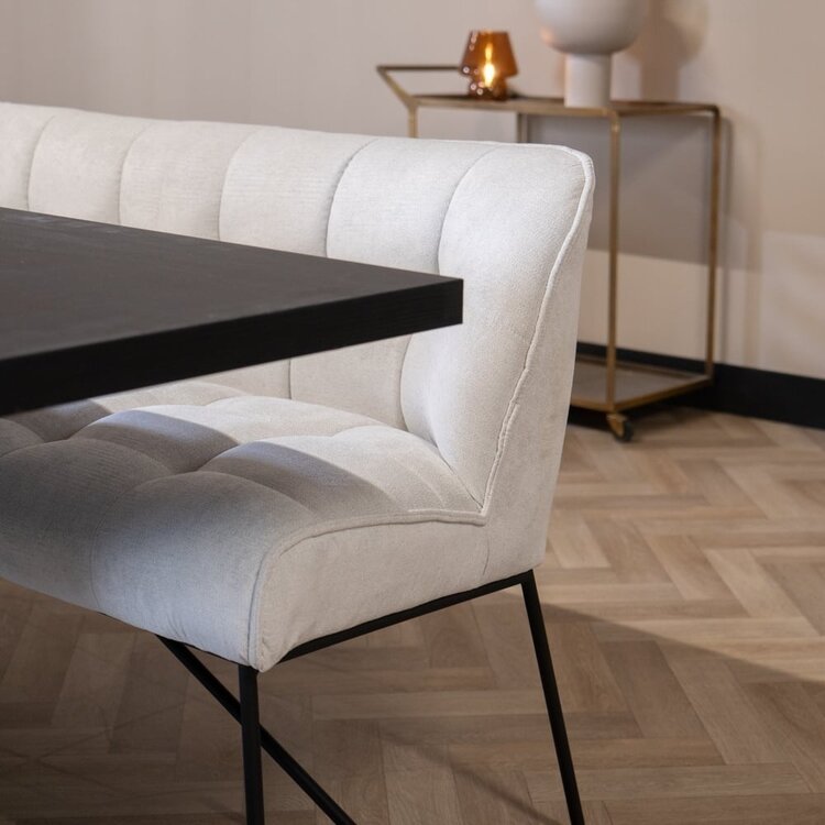 Esszimmerbank Stoff Jelle off white 220 cm